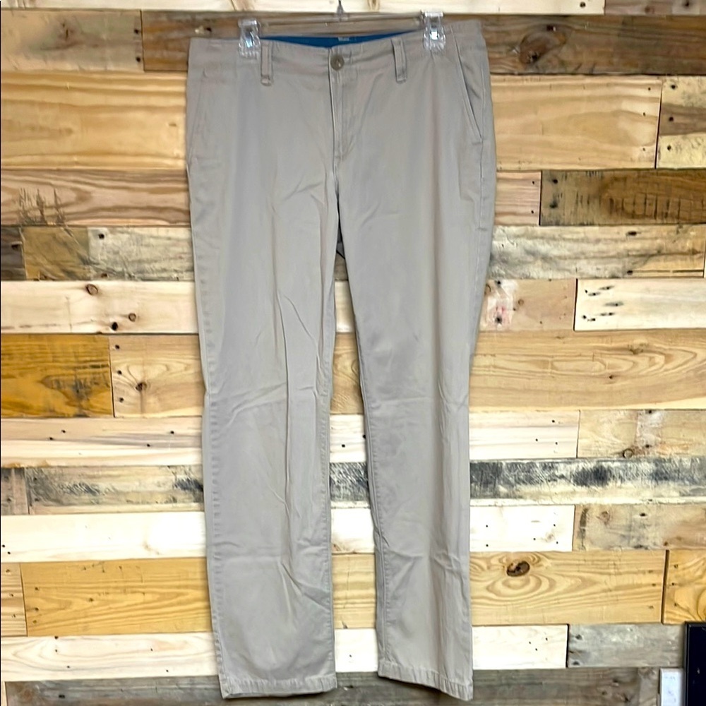Eddie Bauer size 10 Khaki Color Chinos Flat Front Mid-rise Straight Leg Pants